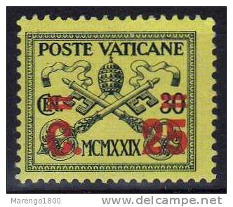 Vaticano 1931 - Soprastampato 25 C. Su 30 C. **    (g1112b) - Neufs