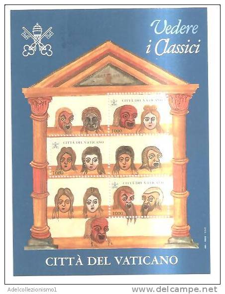 52901)foglietto Con 4 Francobolli Citta Del Vaticano - Serie Vedere I Classici Bf23 - Blocchi E Foglietti