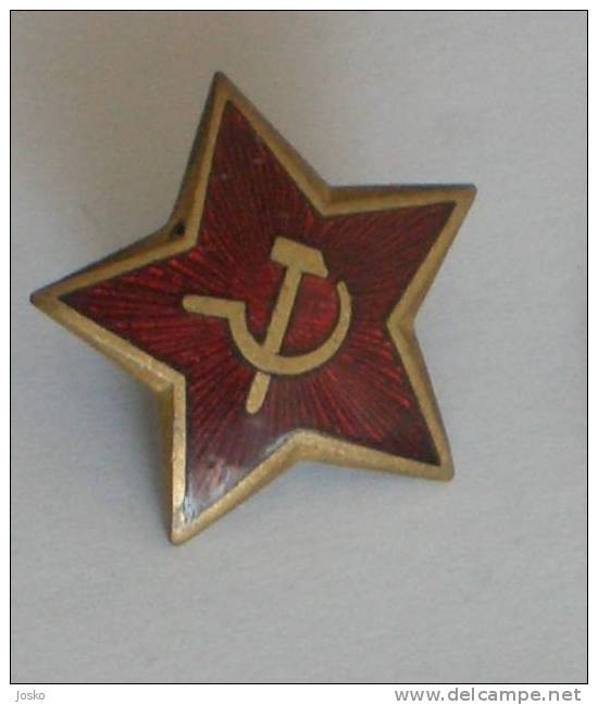 YUGOSLAVIA ARMY Vintage Cap Badge * Armee Military Communist Party Parti Communiste Communism Communisme JOSIP BROZ TITO - Army