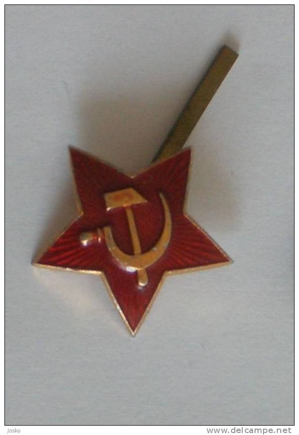 YUGOSLAVIA ARMY Vintage Cap Badge * Armee Military Communist Party Parti Communiste Communism Communisme JOSIP BROZ TITO - Other & Unclassified