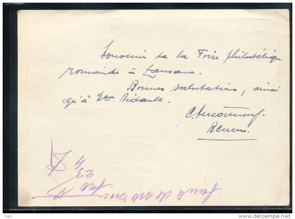 C . M ---  Foire Philatelique Romande --- 4 - 5 Oct 1947 Lausanne 4 - 5 Octobre 1947 - 1940-1949