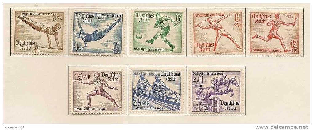 LOW START At 10cts Mh* Olympics Set 1936 Berlin - Ungebraucht