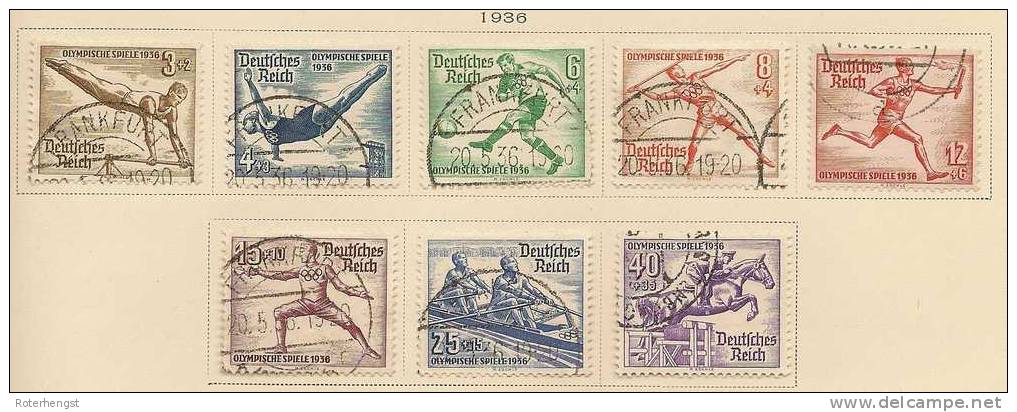 1936 VF Used Set Cat 22 Euros LOW START At 10cts - Gebraucht
