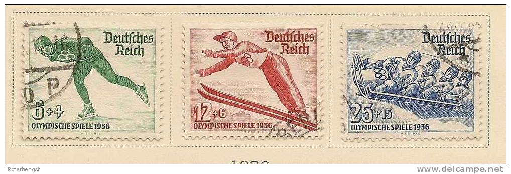 1935 VF Used Set Cat 12 Euros LOW START At 10cts Garmisch Olympics - Gebraucht