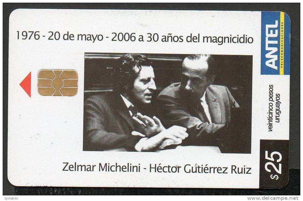 28  URUGUAY Tarj.Telef.-452a -30 Años Del Magnicidio-1976 20 De Mayo 20 RABAJADA  !!!!!!06 - Uruguay