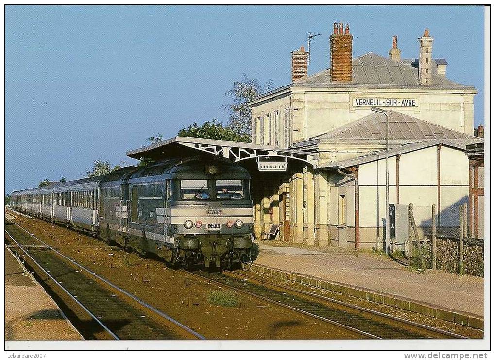 67 - VERNEUIL-SUR-AVRE - LA GARE  ( TRAIN ) - Verneuil-sur-Avre