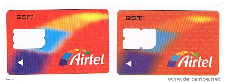 SPAGNA (SPAIN) - AIRTEL   (GSM SIM) - LOT OF 2 DIFFERENT  - USED WITHOUT CHIP -  RIF. 4214 - Airtel