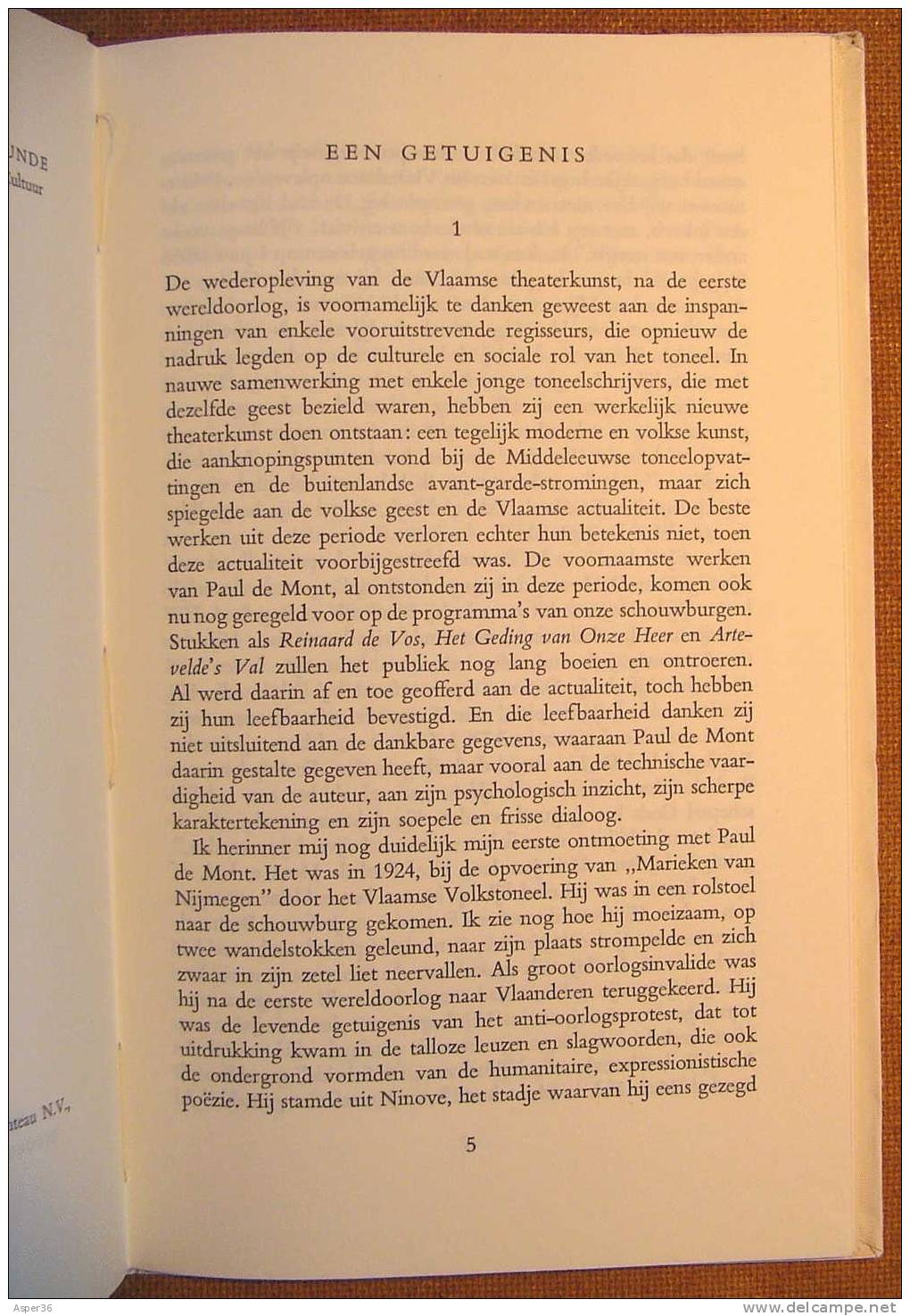 Monografieën Over Vlaamse Letterkunde "Paul De Mont Door Pieter G. Buckinx "1961 - Anciens