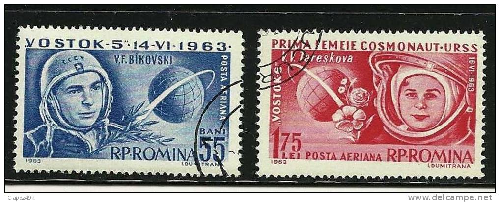 ROMANIA 1963 - SPAZIO - P.A. N. 175 / 76 Usato , Serie Completa - Cat. ? € - Lotto N. 837 - Oblitérés