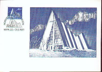 NORVEGE  CARTE MAXIMUM NUM.YVERT 789 ARCHITECTURE MODERNE EGLISE - Maximum Cards & Covers