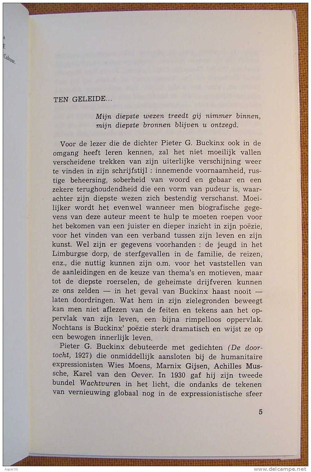 Monografieën Over Vlaamse Letterkunde "Pieter G. Buckinx Door René Verbeeck "1964 - Anciens