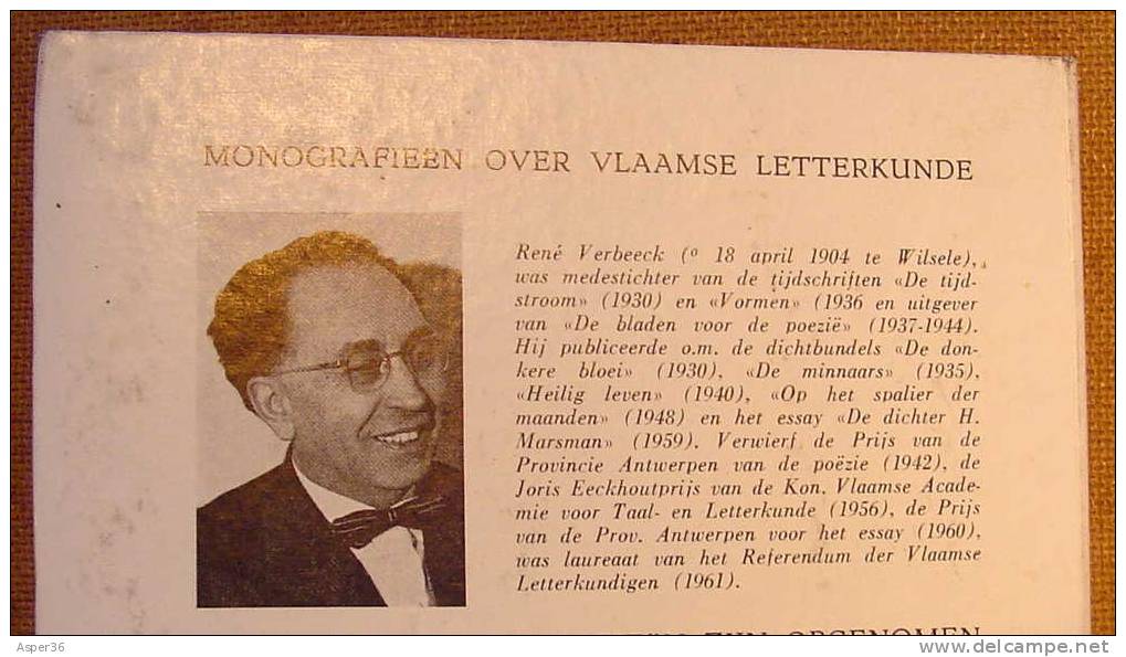 Monografieën over Vlaamse Letterkunde "Pieter G. Buckinx door René Verbeeck "1964