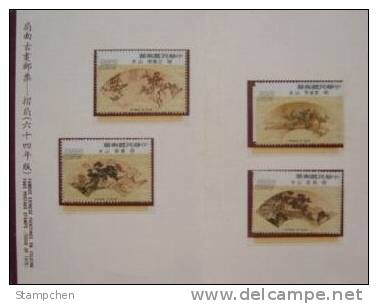 Folder Taiwan 1975 Ancient Chinese Fan Painting Stamps - 5-3 Pine Mount Landscape - Unused Stamps