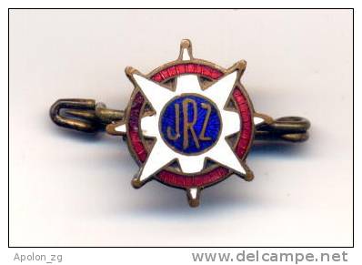 YUGOSLAVIA, KINGDOM. 1930´s *RARE ORIGINAL ENAMELED PIN JRZ (JUGOSLOVENSKA RADIKALNA ZAJEDNICA) - Army