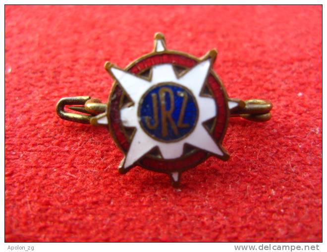 YUGOSLAVIA, KINGDOM. 1930´s *RARE ORIGINAL ENAMELED PIN JRZ (JUGOSLOVENSKA RADIKALNA ZAJEDNICA) - Army