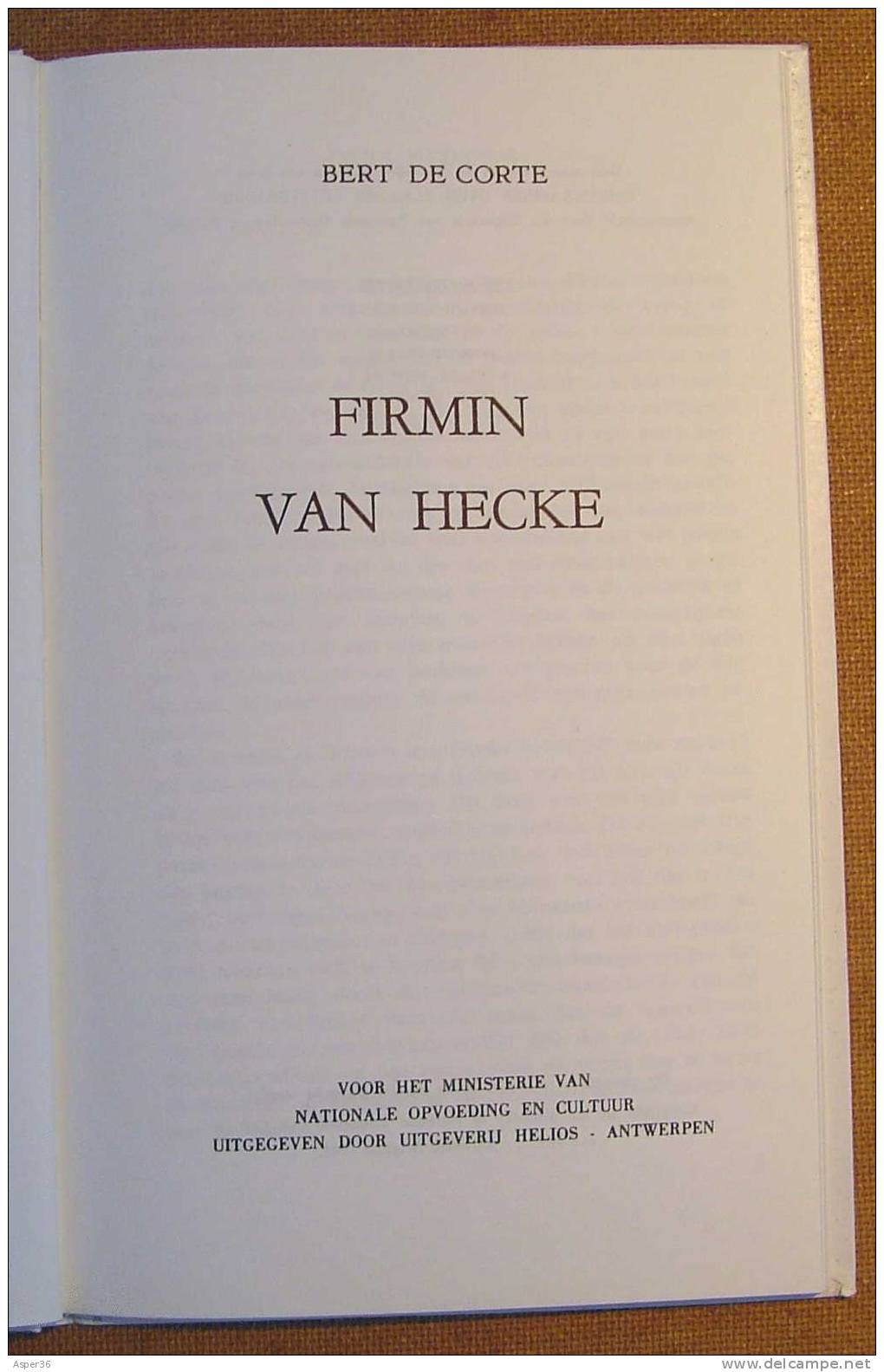 Monografieën Over Vlaamse Letterkunde "Firmin Van Hecke Door Bert Decorte "1964 - Anciens