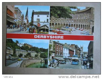 Carte Postale : Derbyshire (Chesterfield - Buxton - Derby - Matlock Bath) - Derbyshire