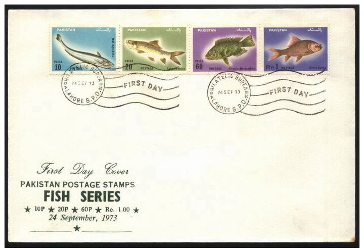 1973 Pakistan Fish First Day Cover, FDC - Pakistan