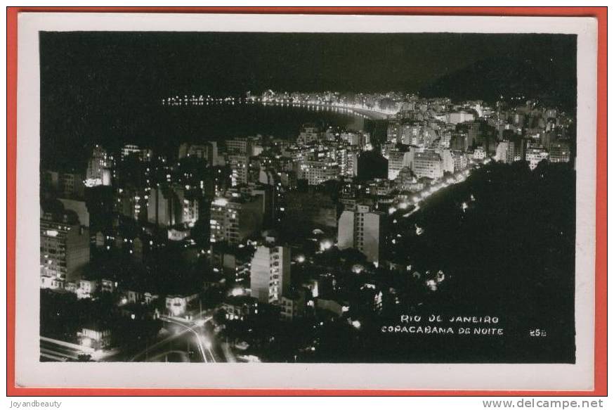 E088, Rio De Janeiro , Copacabana De Note , 252 , Photocard , Non Circulée - Copacabana