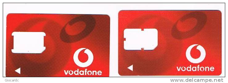 SPAGNA (SPAIN) - VODAFONE   (GSM SIM) - LOT OF 2 DIFFERENT  - USED WITHOUT CHIP - RIF. 4230 - Vodafone