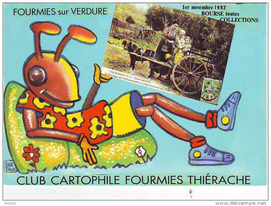 CLUB CARTOPHILE DE FOURMIES THIERACHE. 01.11.1992. BOURSE TOUTES COLLECTIONS. - Bourses & Salons De Collections
