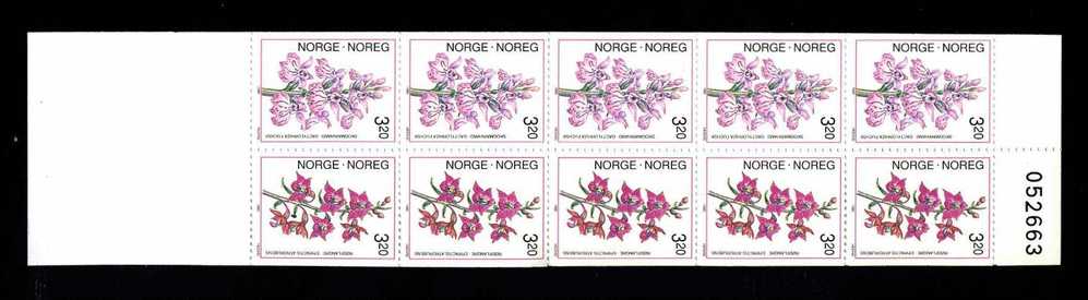 NORVEGE 1990 Carnet N° C995** Neuf Ier Choix. Superbe. Cote: 15€ (Fleurs, Flowers.. Orchidées) - Carnets