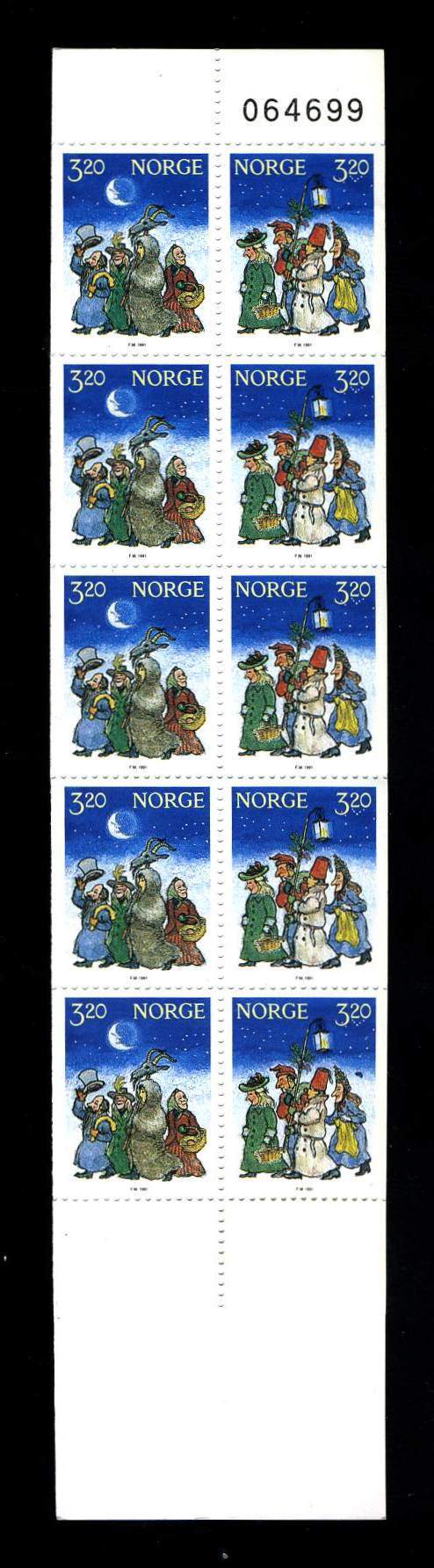 NORVEGE 1991 Carnet N° C1039** Neuf Ier Choix. Superbe. Cote: 15€ (Noël, Cristmas. Personnages Costumés) - Carnets