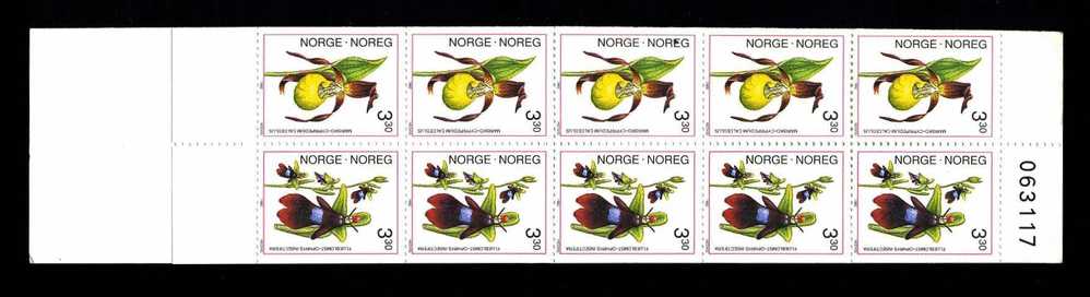 NORVEGE 1991 Carnet N° C1045** Neuf Ier Choix. Superbe. Cote: 15€ (Fleurs,  Orchidées) - Carnets