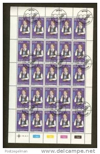 RSA 1981 CTO Full Sheet Stamps Deaf & Blind Institutes 587-588 - Handicaps