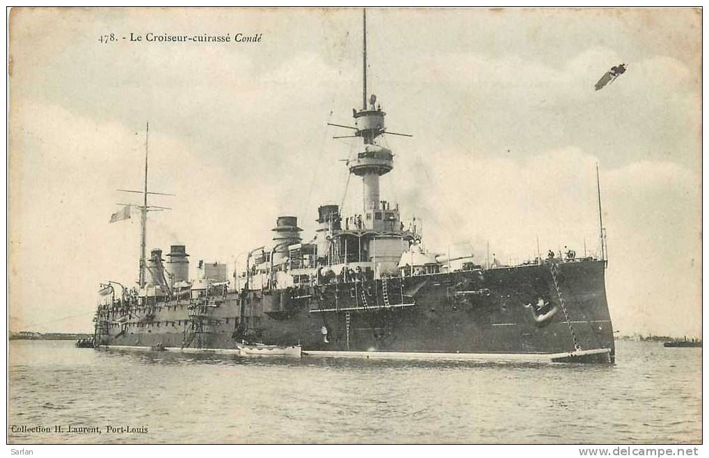 MARINE MILITAIRE , Croiseur Cuirassé " CONDE " ,  *8591 - Guerra