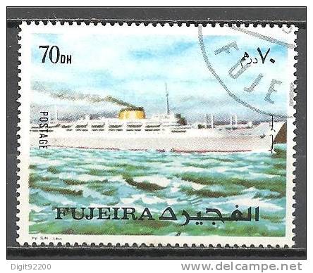 1 W Valeur Used, Oblitérée - FUJEIRA - BOAT  - N° 974-15 - Fudschaira