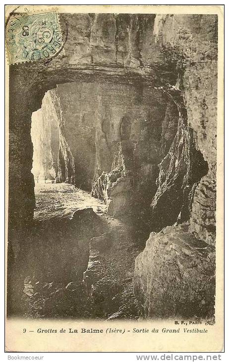 38   GROTTES DE LA BALME   SORTIE DU GRAND VESTIBULE     C 1825 - La Balme-les-Grottes