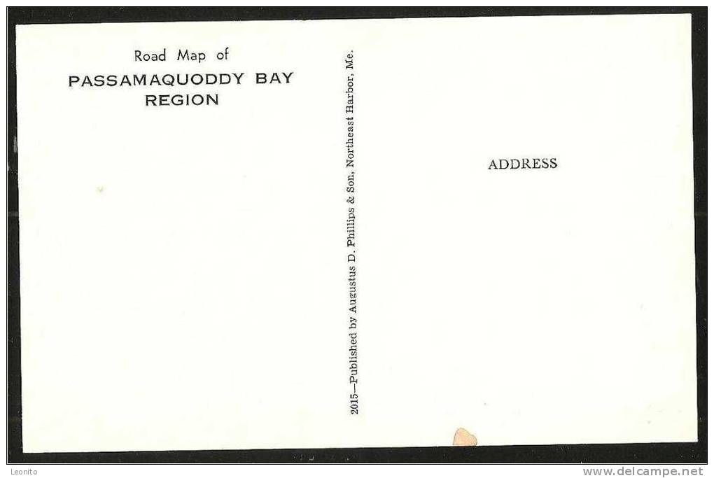 Passamaquoddy Bay Region Road Map Canada - Autres & Non Classés