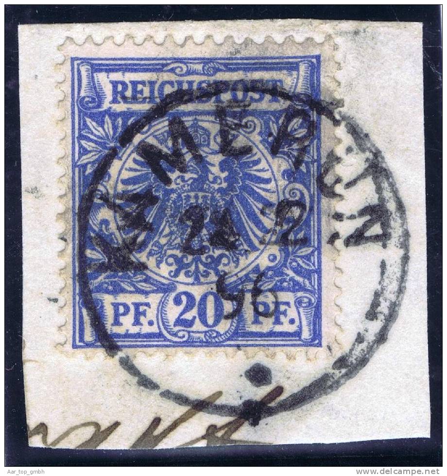 Deutsche Post In Kamerun Vorläufer 1896-02-24 Kamerun Mi#V48 Vorläufer Auf Briefstück - Kamerun
