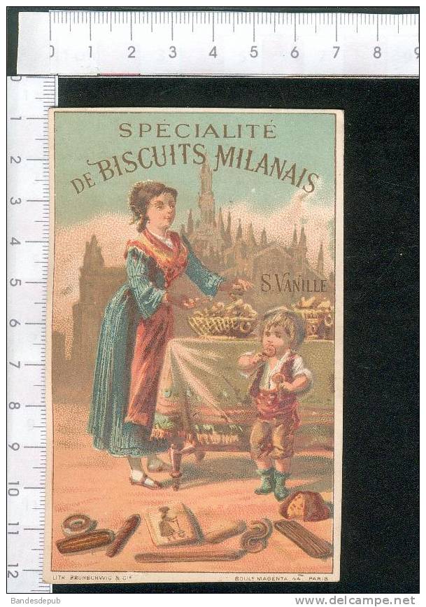 Scapini Biscuits Milanais Jolie Chromo Lith Brunschwig  Femme Enfant Vanille - Sonstige & Ohne Zuordnung