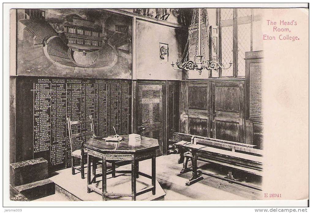 ROYAUME-UNI - ETON - CPA - N°26941 - ETON COLLEGE - The Head's Room, Eton College - Other & Unclassified