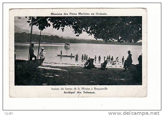 Archipel Des Salomons , Arrivée Du Bateau De La Mission à Bougainville - Solomon Islands