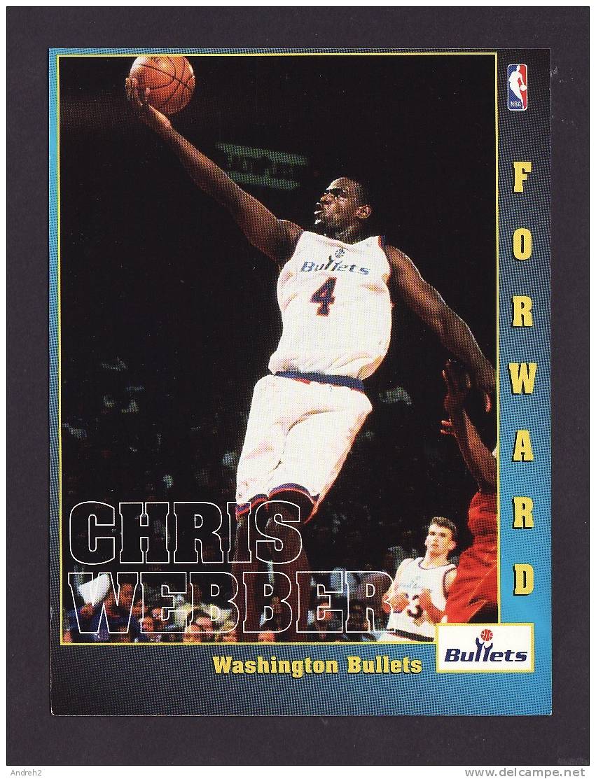 SPORTS - BASKETBALL - NBA -   CHRIS WEBBER -  WASHINGTON BULLETS - Basketball