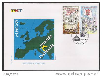 1998 Hrvatska  Croatiia Kroatien    Mi. 447-8 FDC  Europa: Nationale Feste Und Feiertage - 1998