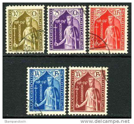 Luxembourg B50-54 Used Semi-Postal Set From 1932 - Oblitérés
