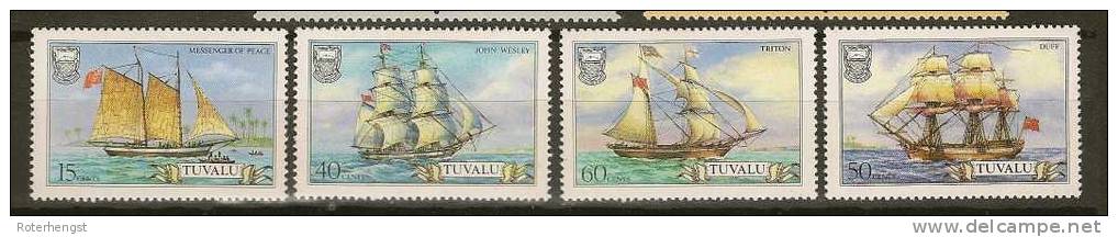 Tuvalu Ship Set Mh ** 1986 - Schiffe