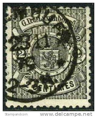 Luxembourg #30 Used 2c From 1875 - 1859-1880 Stemmi