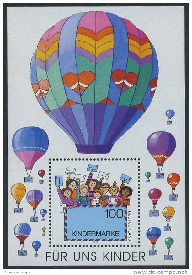 !a! GERMANY 1997 Mi. 1933 MNH MINI-SHEET 40 -For Our Children - 1991-2000