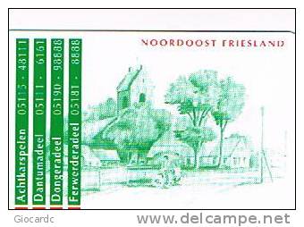 OLANDA (NETHERLANDS) -  PTT TELECOM (CHIP) -   1995  NOORDOOST FRIESLAND (TIRAGE 1300)  -  USED  -  RIF. 4954 - Privé