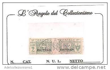 52504)valore Serie Pacchi Postali - Usato - N°15 - Eritrea