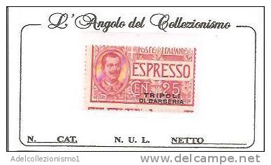 52514)valore Serie Espresso Spr Tripoli Di Barberia Da 25c - Linguellato - Tripolitania