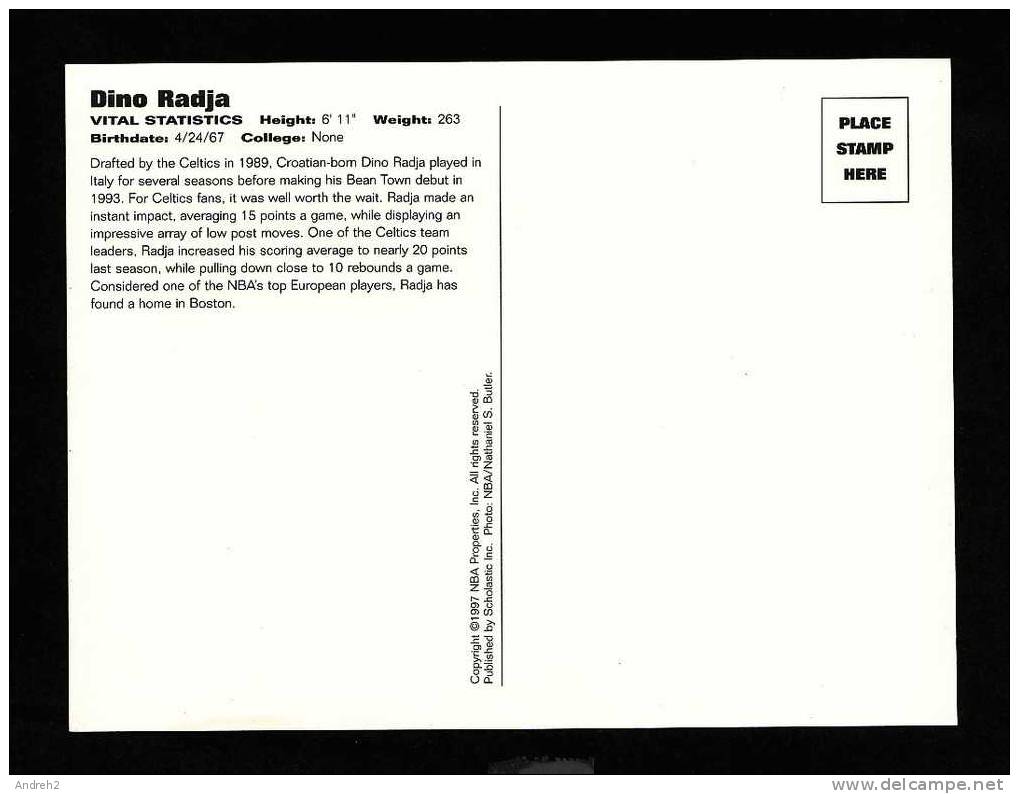 SPORTS - BASKETBALL - NBA - DINO RADJA  -  BOSTON CELTICS - Baloncesto