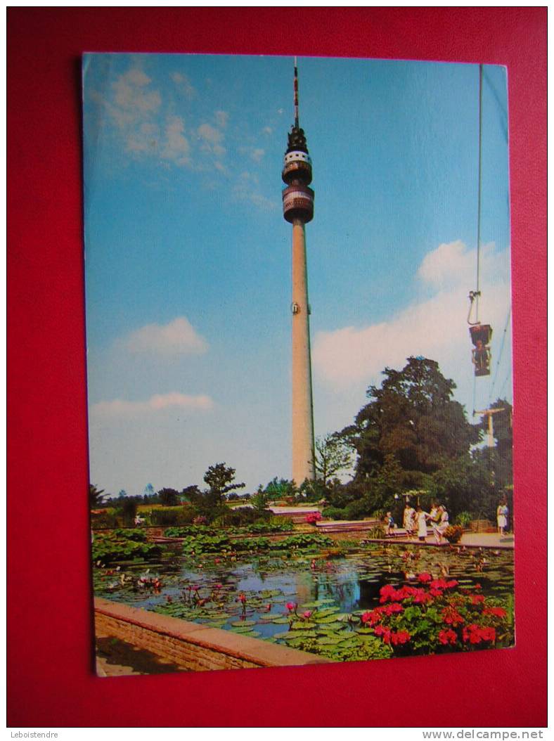 CPM -ALLEMAGNE-DORTMUND -FERNSEHTURM MIT WASSERROSEN -VOYAGEE 1974- PHOTO RECTO / VERSO - Dortmund