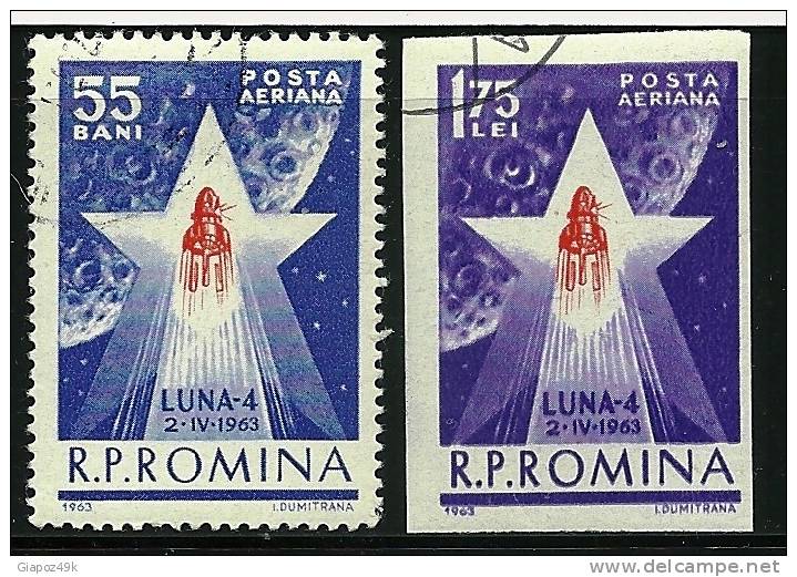 ● ROMANIA 1963 - SPAZIO - P.A. N. 173 / 74 , Serie Compl. - Cat. ? € - Lotto N. 847 - Gebruikt