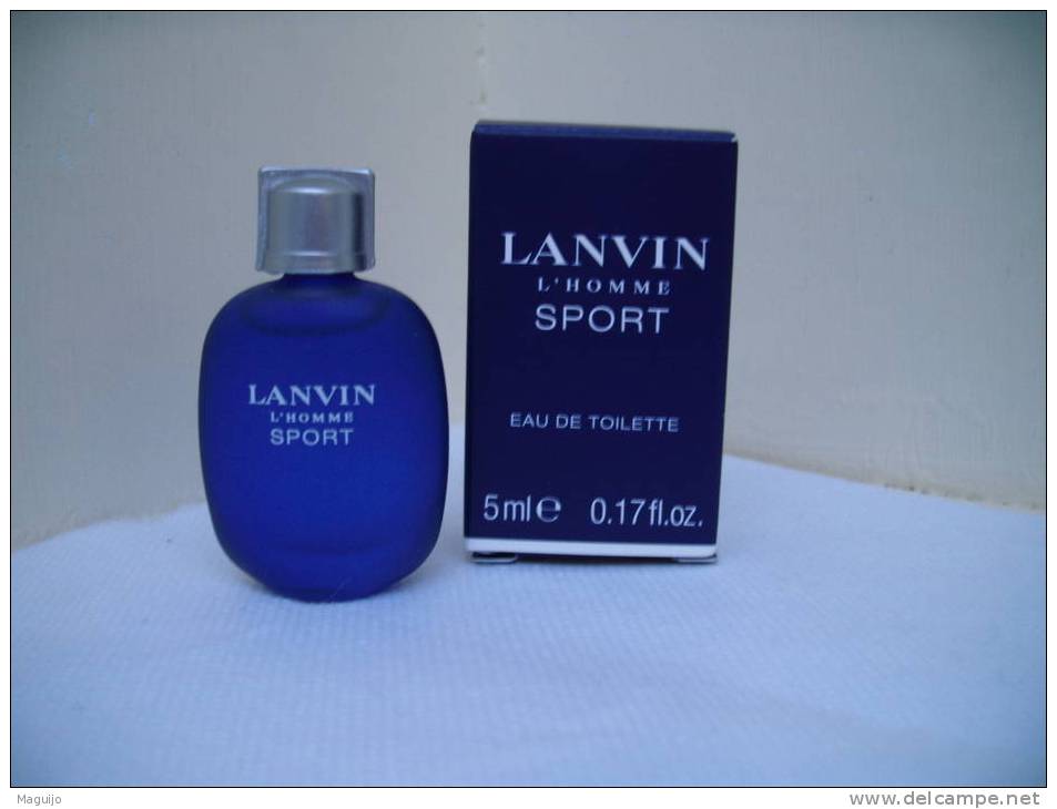 LANVIN " L´ HOMME SPORT" MINI EDT 5 ML LIRE !! - Miniatures Hommes (avec Boite)